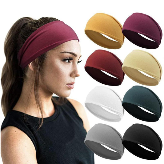 3Pcs Solid Color Sports Headband, Sweat Absorbing Elastic Hair Band for Running Yoga Exercise Fitness, Gym Accessories Valentine'S Day, Gift